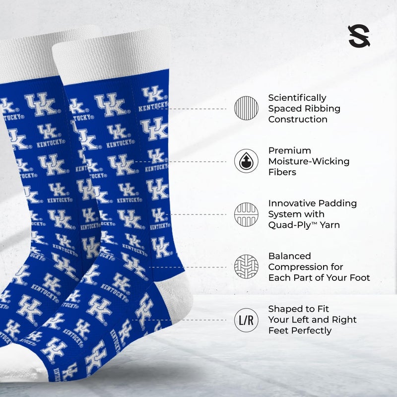 Strideline Store NCAA Mens Repeat Logo Dress Socks-Team Colors-One Size Fits Most -M/L (8-12) - Image 2
